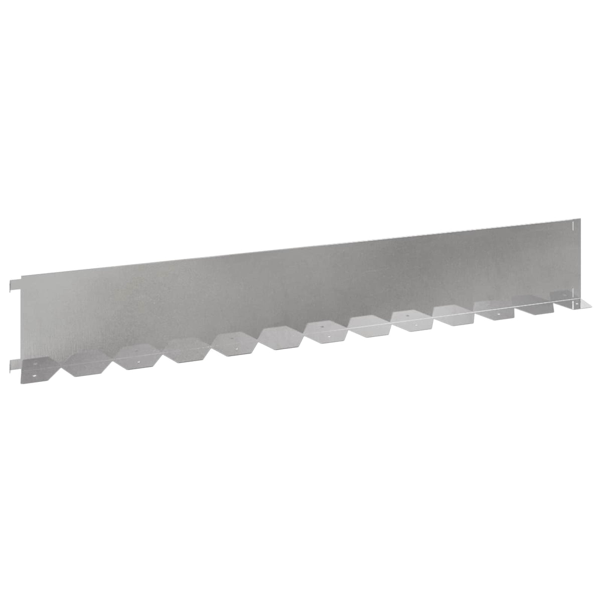 Lawn Edging 10 pcs 102 x 15 x 4 cm Steel Silver