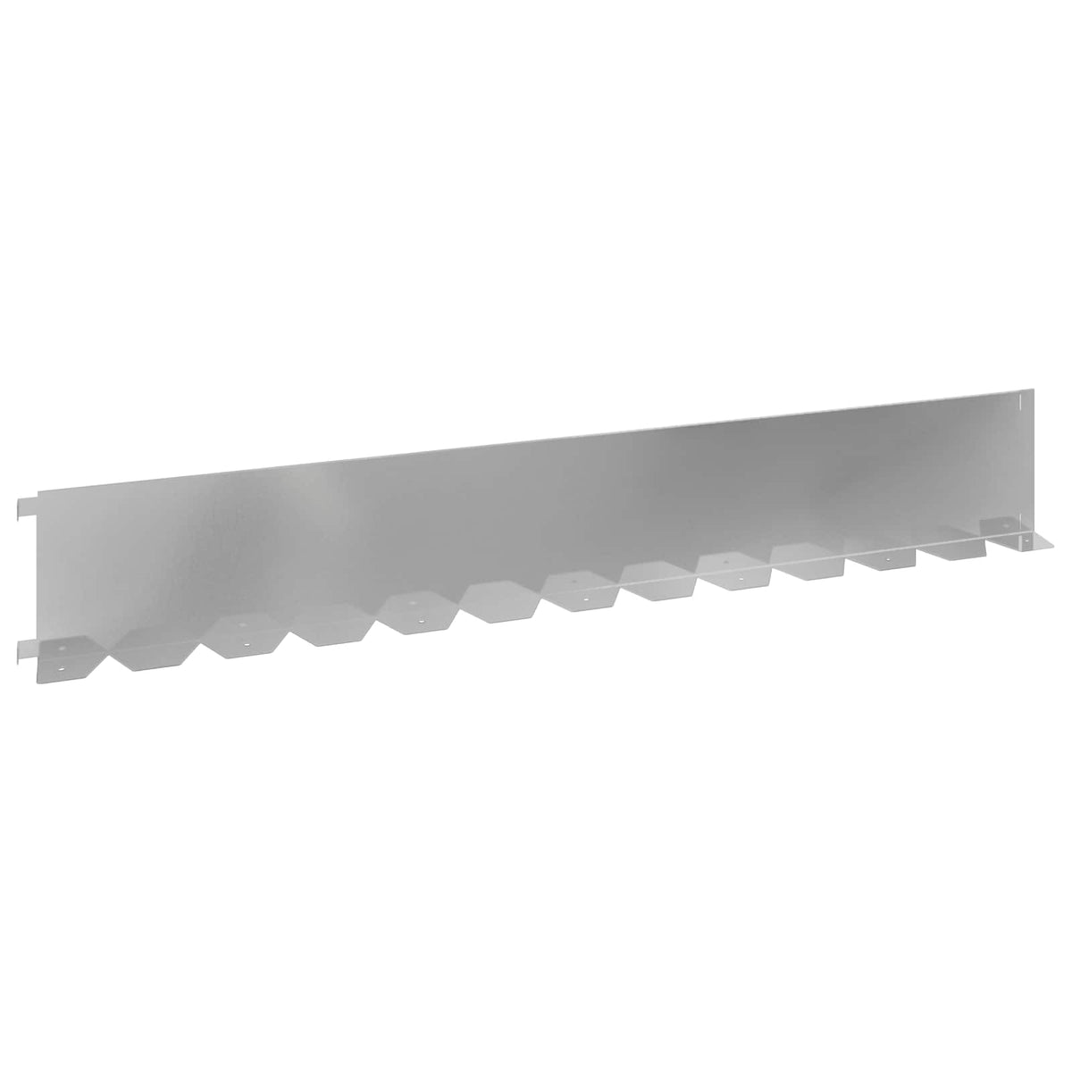 Lawn Edging 10 pcs 102 x 15 x 4 cm Steel Silver