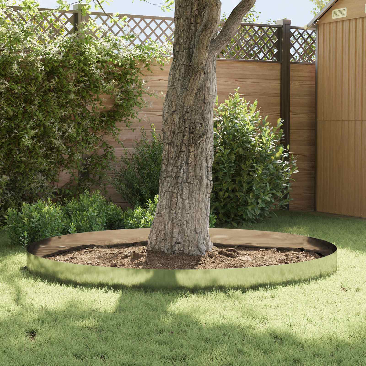 Lawn Edging 20 pcs 102 x 15 x 4 cm Steel Silver