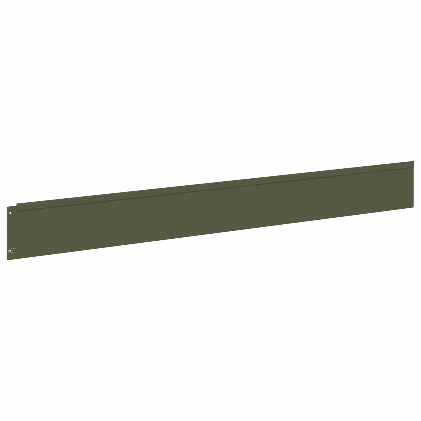 Lawn Edging 50 pcs 100 x 12 cm Steel Olive Green
