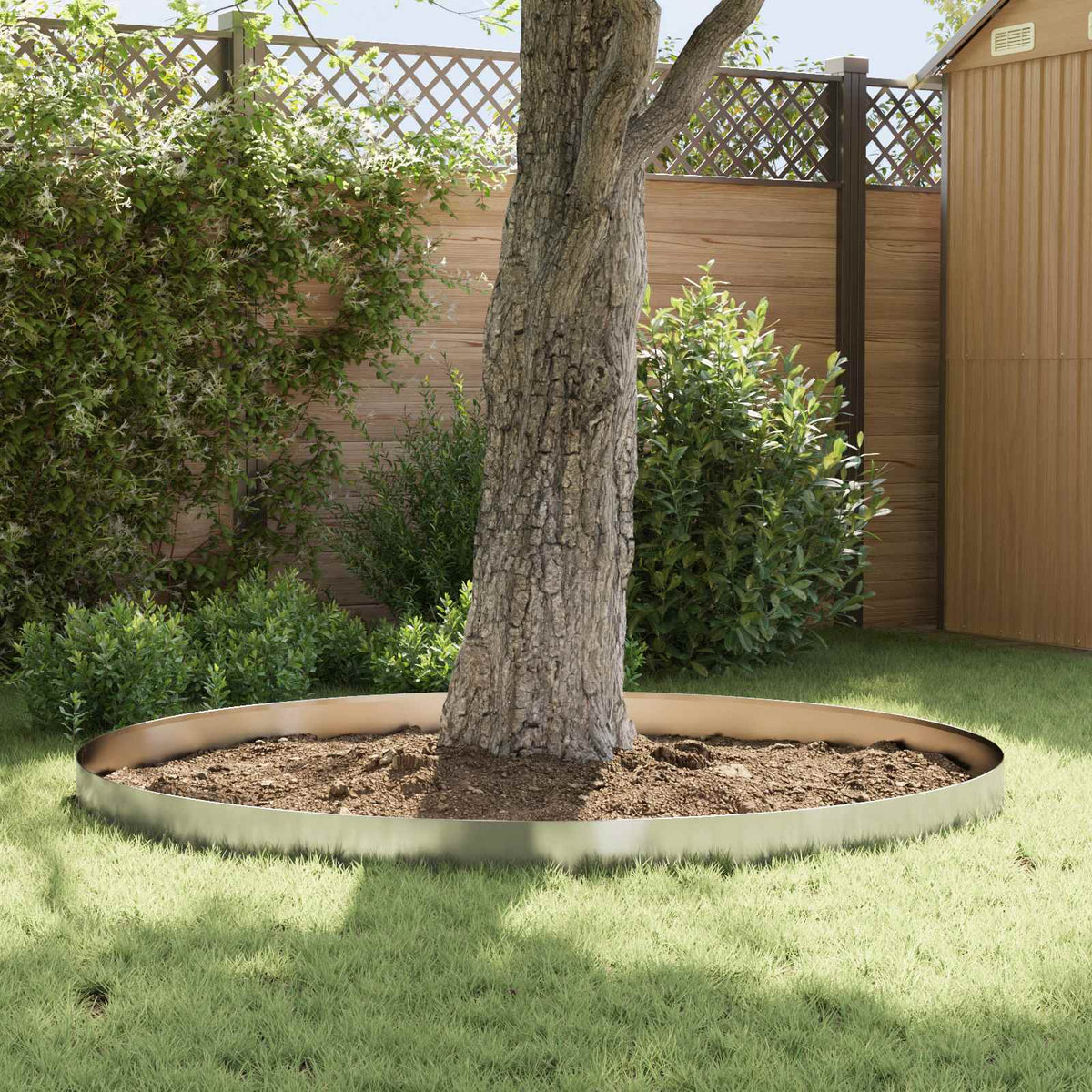 Lawn Edging 50 pcs 100 x 12 cm Steel Silver