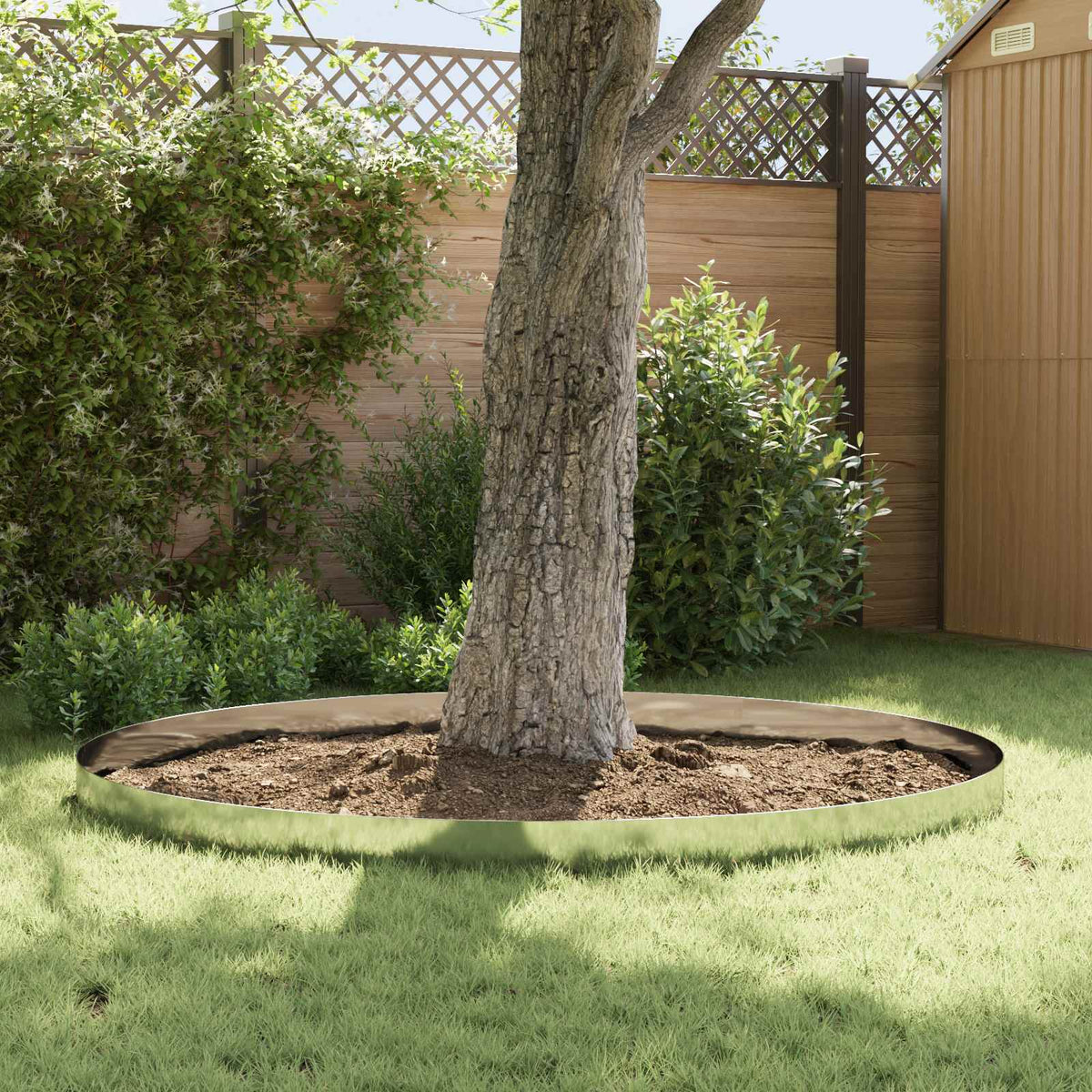 Lawn Edging 20 pcs 100 x 12 cm Steel Silver