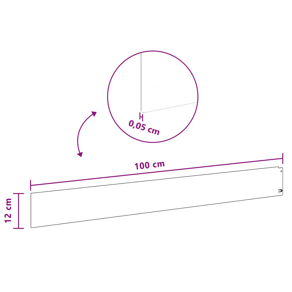 Lawn Edging 50 pcs 100 x 12 cm Steel Rusty