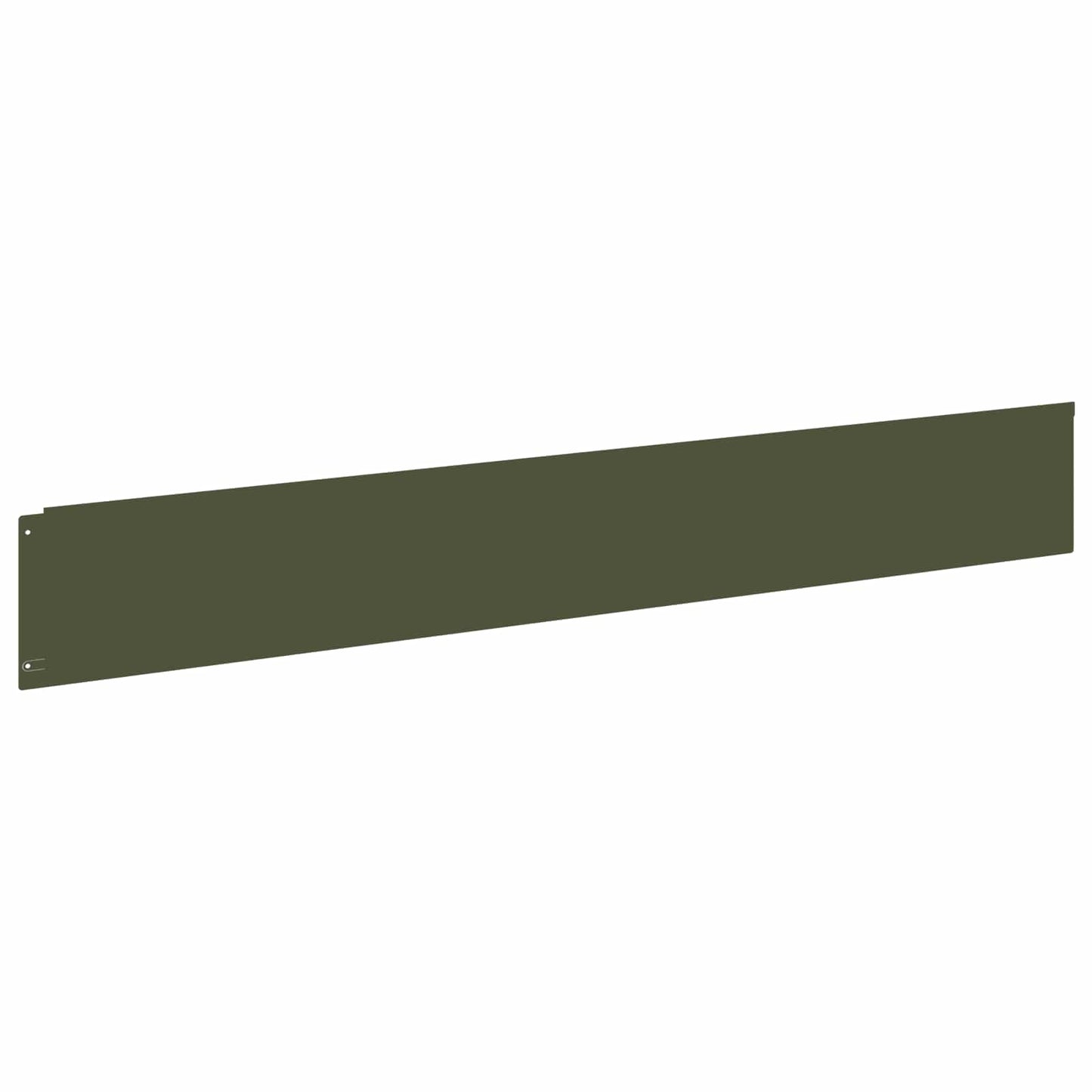 Lawn Edging 10 pcs 100 x 15 cm Steel Olive Green