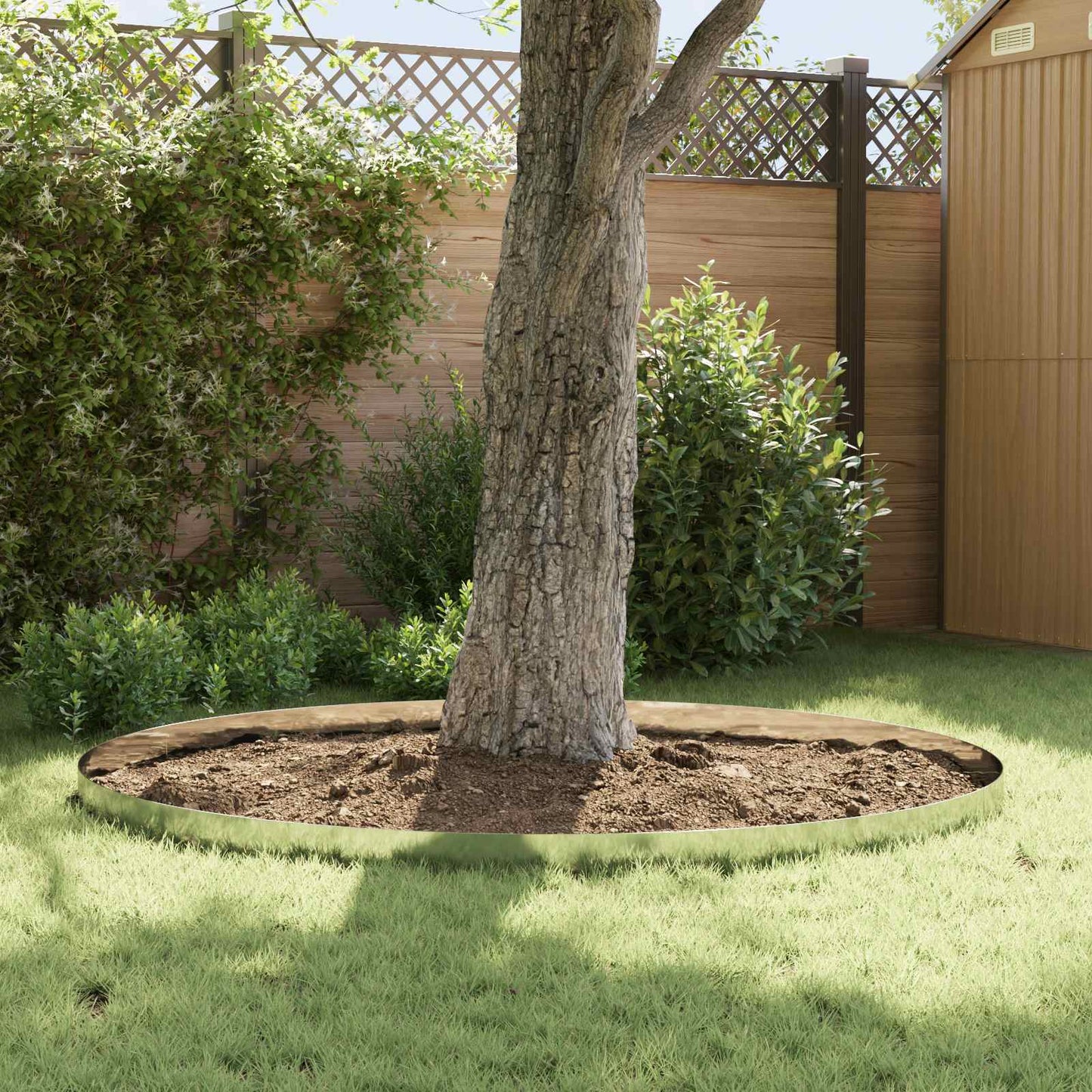 Lawn Edging 10 pcs 100 x 15 cm Steel Silver