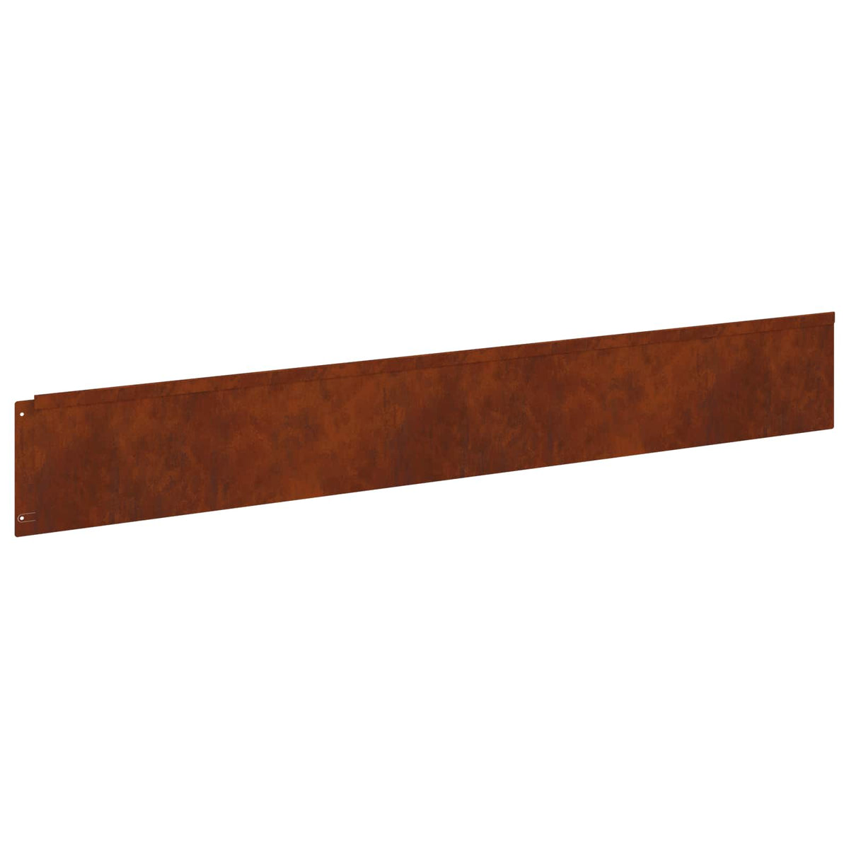 Lawn Edge with Top Fold 10 pcs 100x15cm Steel Rusty