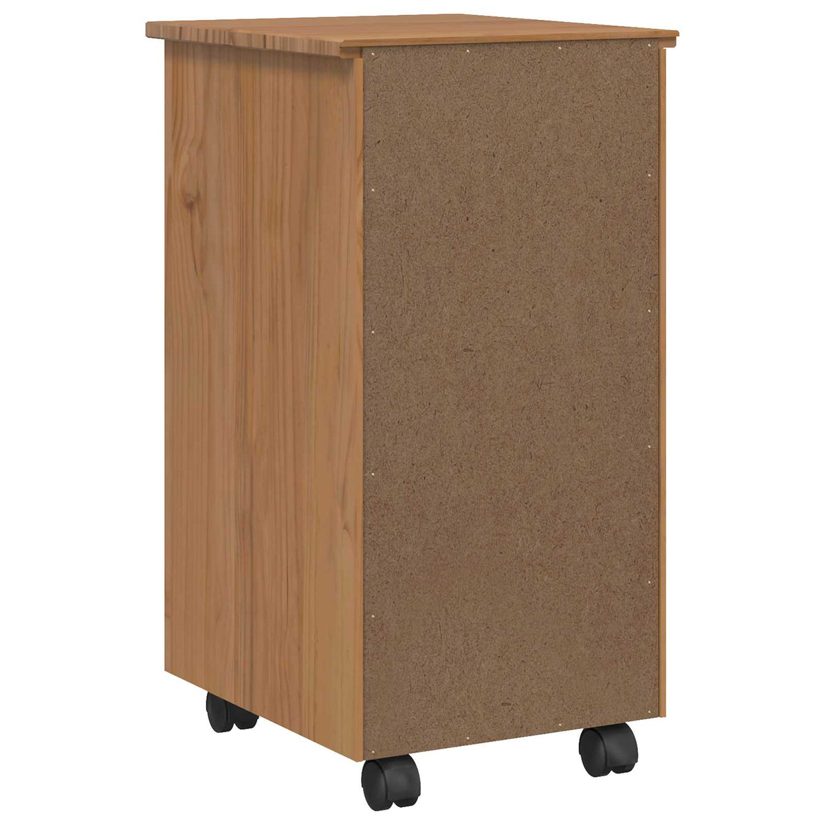 Rolling Cabinet with Drawers CORONA Honey Brown