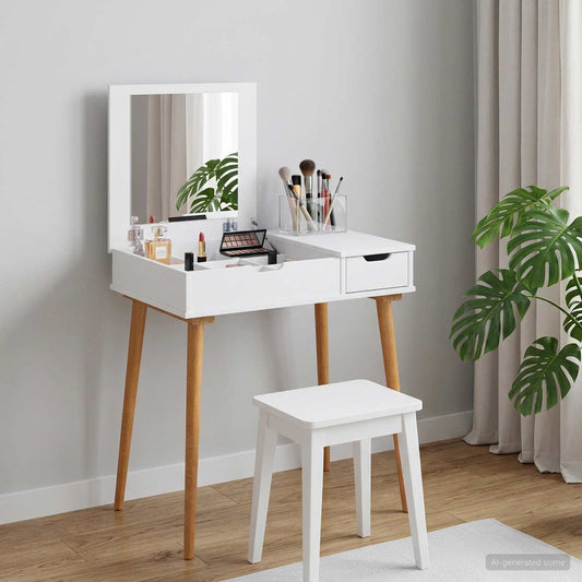 Dressing Table FAUSKE White 76 x 50 x 78 cm