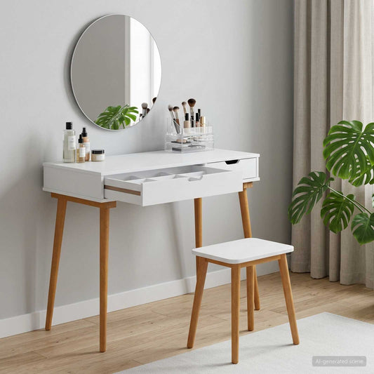 Dressing Table FAUSKE White 100 x 50 x 78 cm