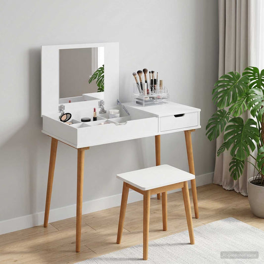 Dressing Table FAUSKE White 100 x 50 x 78 cm