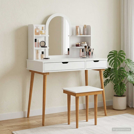 Dressing Table FAUSKE White 112 x 50 x 78 cm