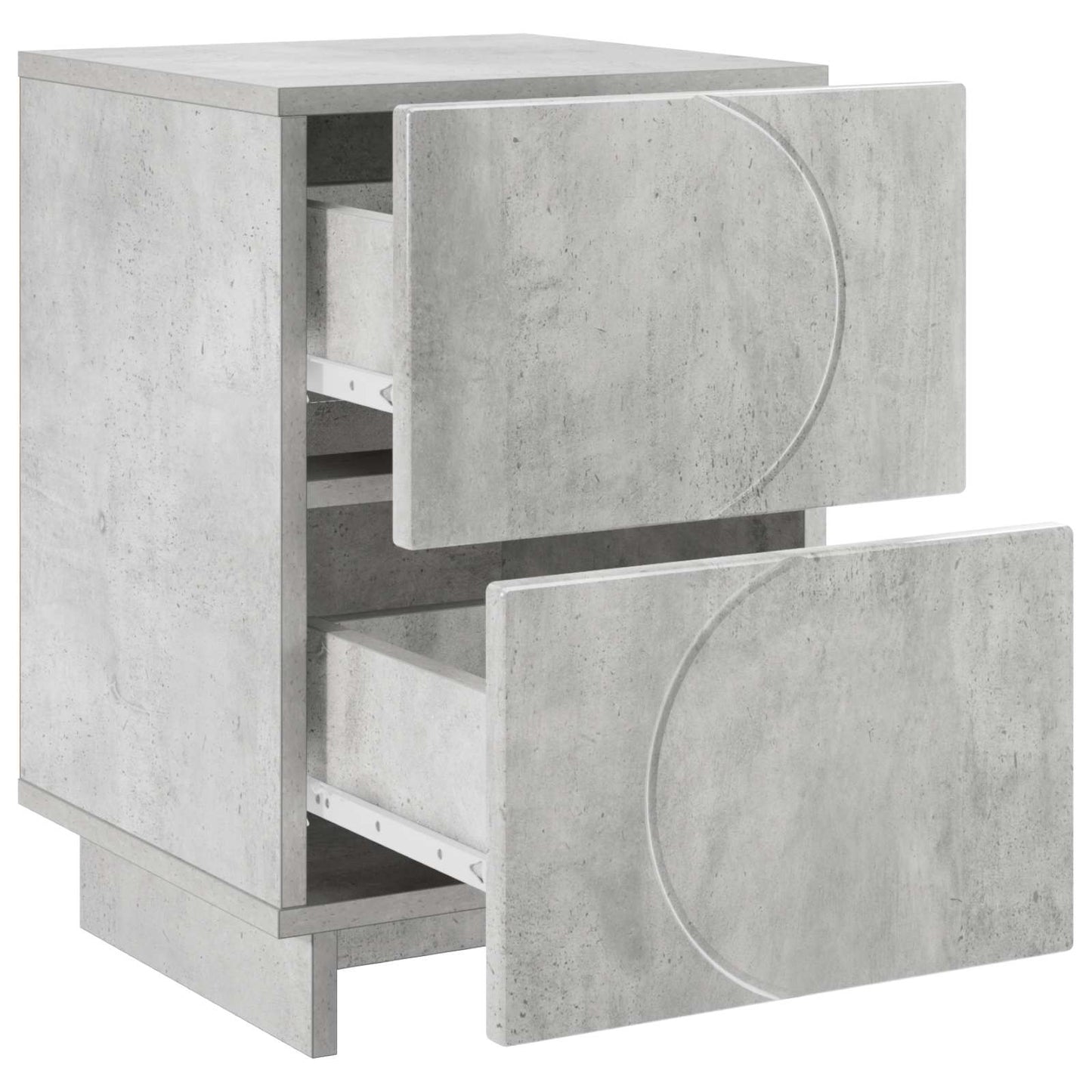 Bedside Cabinet 2 pcs Concrete Grey 33.5 x 34.5 x 50 cm