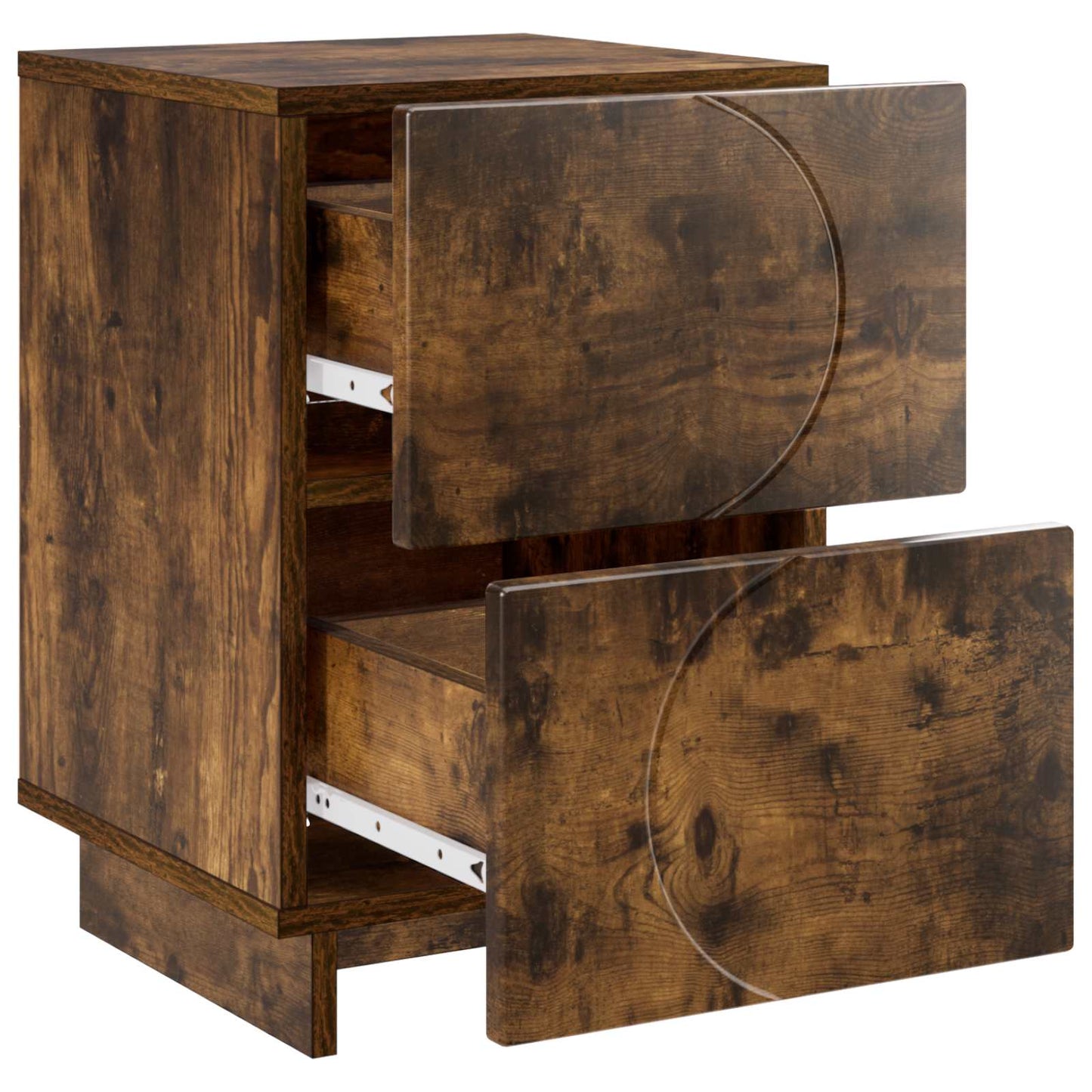Bedside Cabinet 2 pcs Smoked Oak 33.5 x 34.5 x 50 cm
