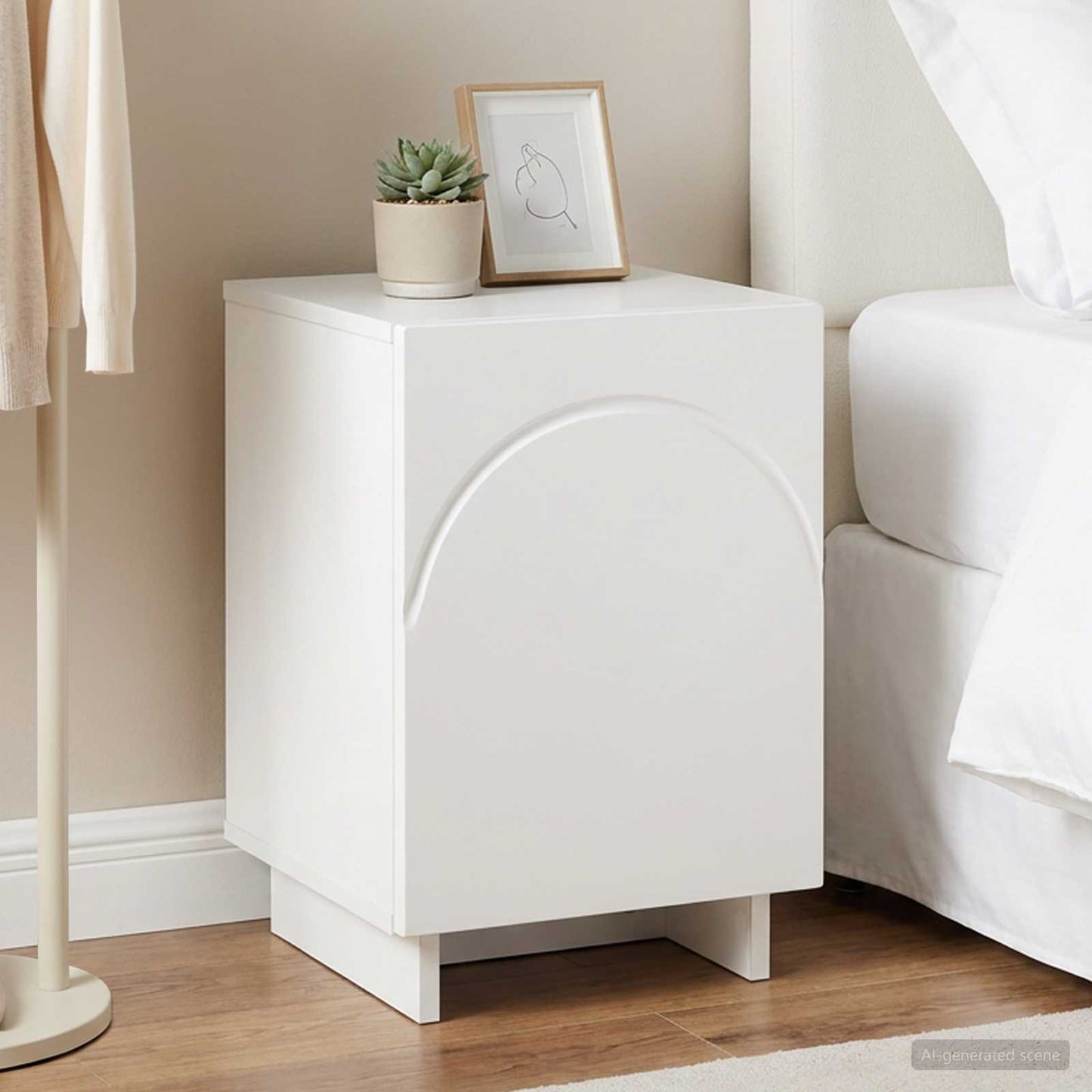 Bedside Cabinet White 33.5 x 34.5 x 50 cm Engineered Wood