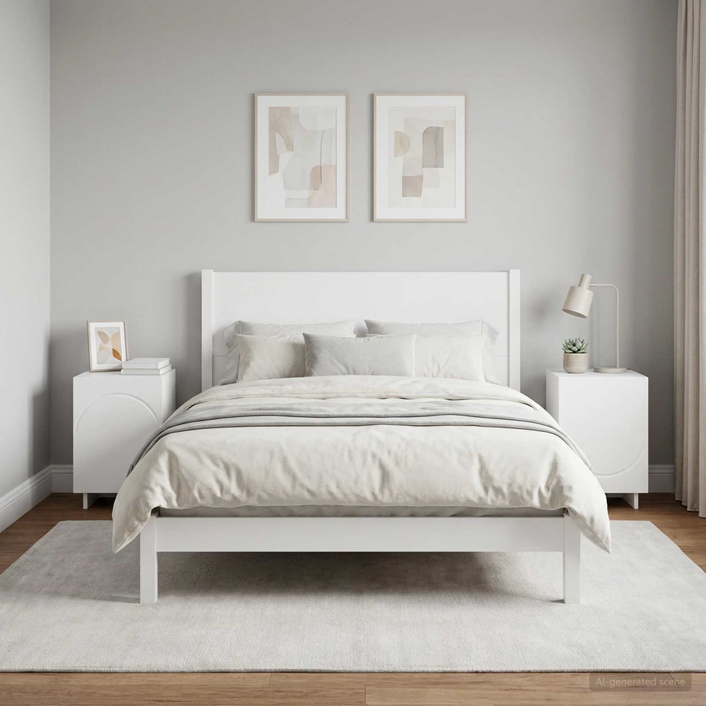 Bedside Cabinet 2 pcs White 33.5 x 34.5 x 50 cm Engineered Wood