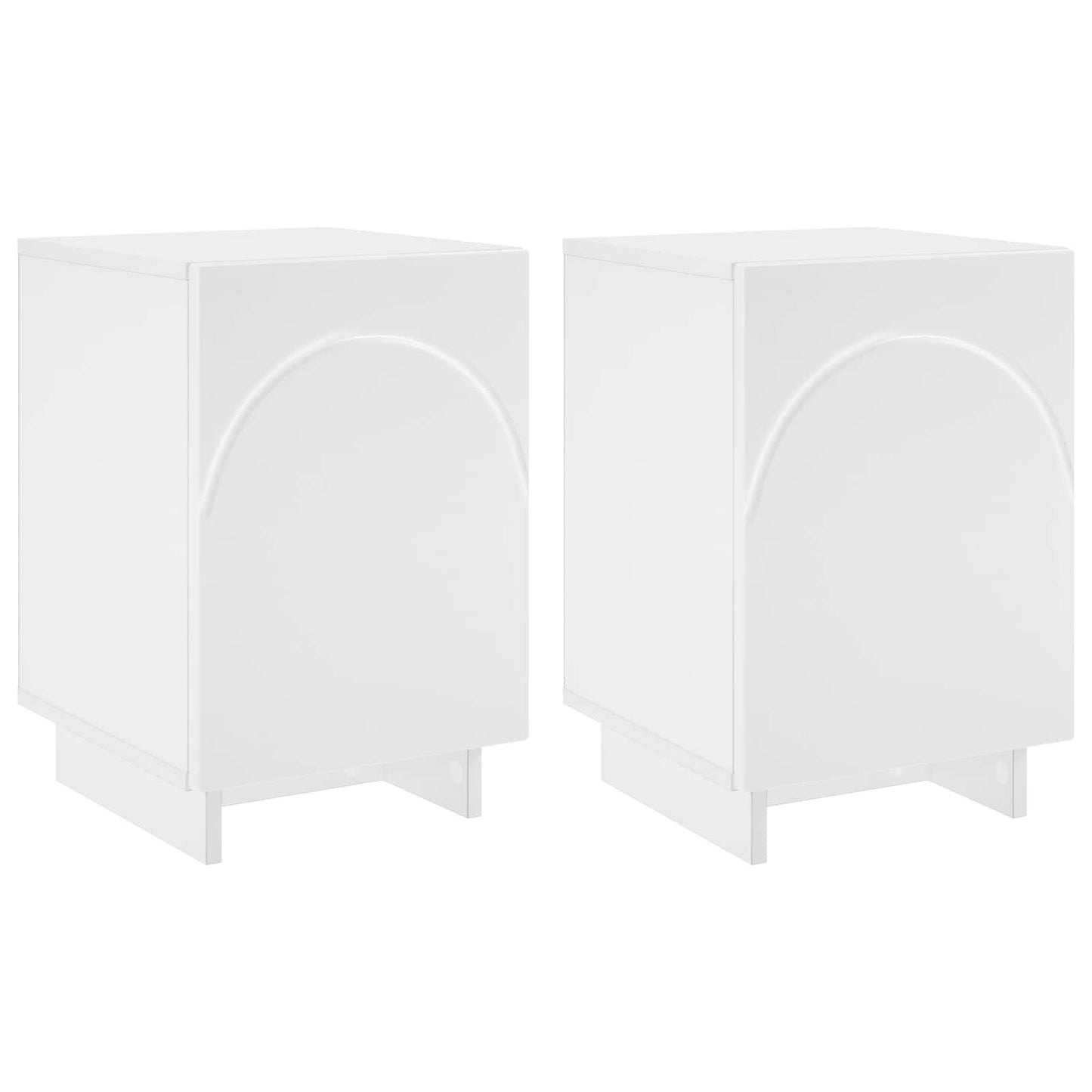 Bedside Cabinet 2 pcs White 33.5 x 34.5 x 50 cm Engineered Wood