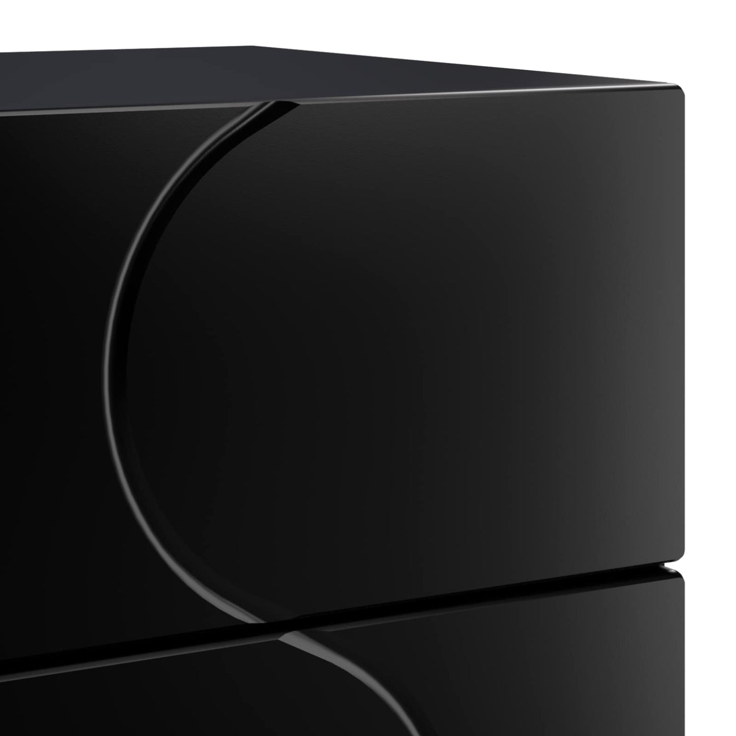 Bedside Cabinet 2 pcs Black 33.5 x 34.5 x 60 cm Engineered Wood