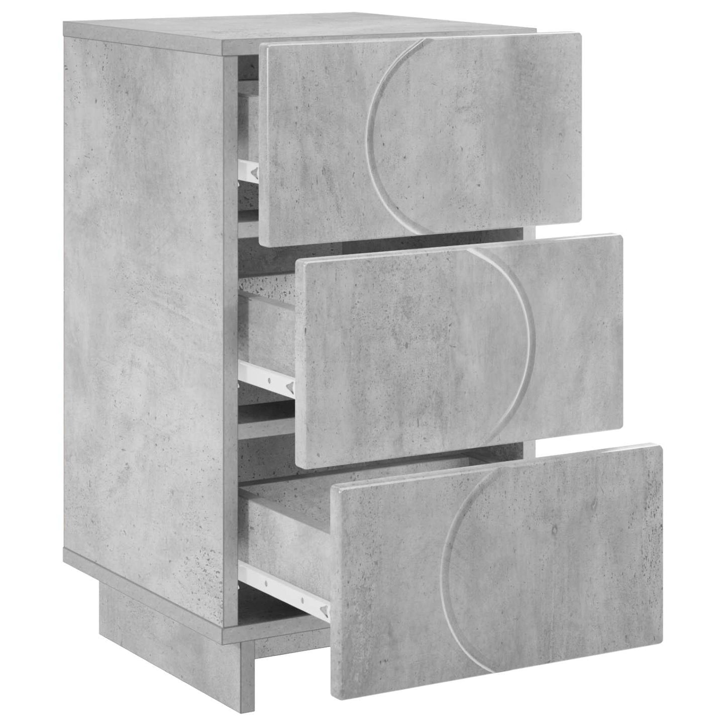 Bedside Cabinet 2 pcs Concrete Grey 33.5 x 34.5 x 60 cm