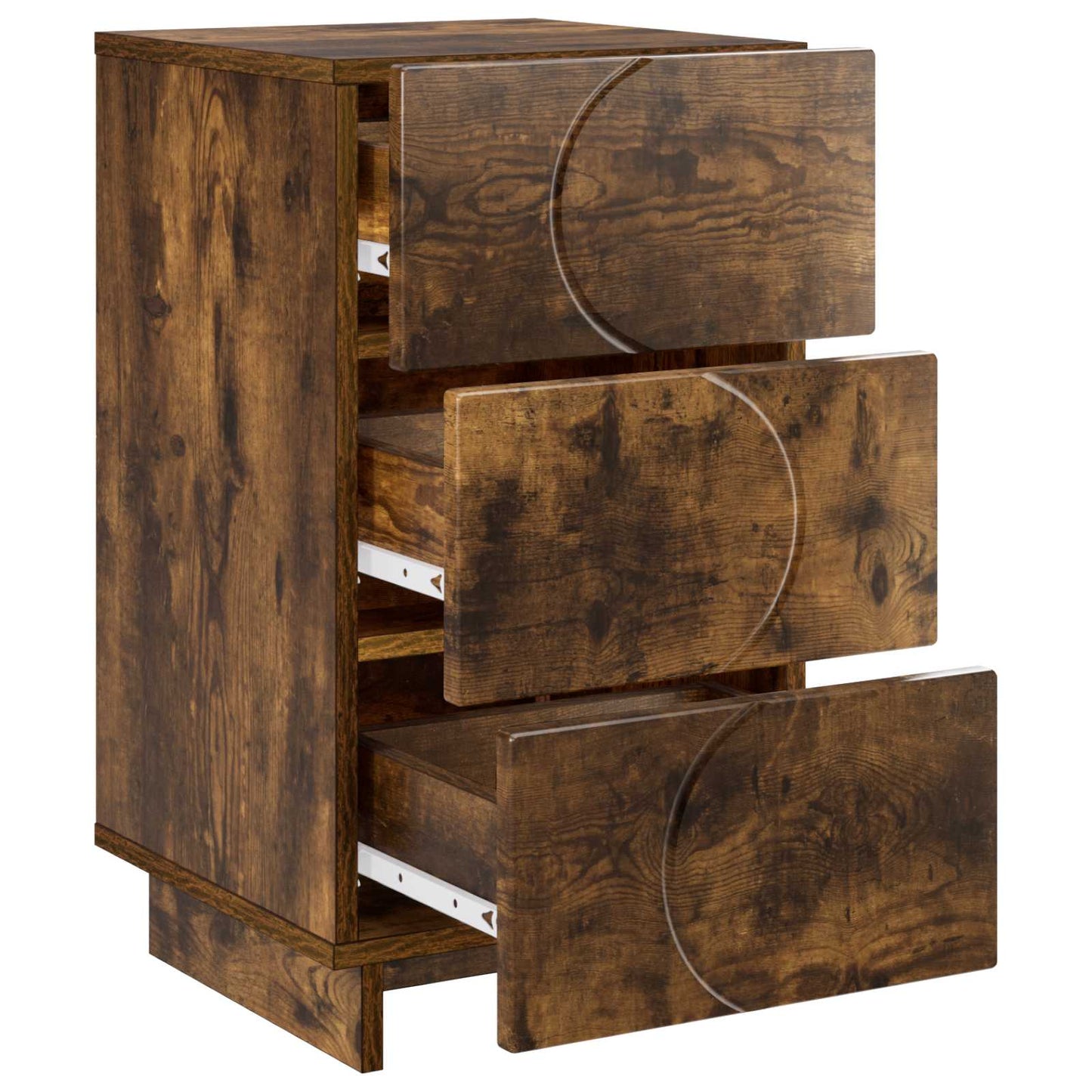 Bedside Cabinet 2 pcs Smoked Oak 33.5 x 34.5 x 60 cm