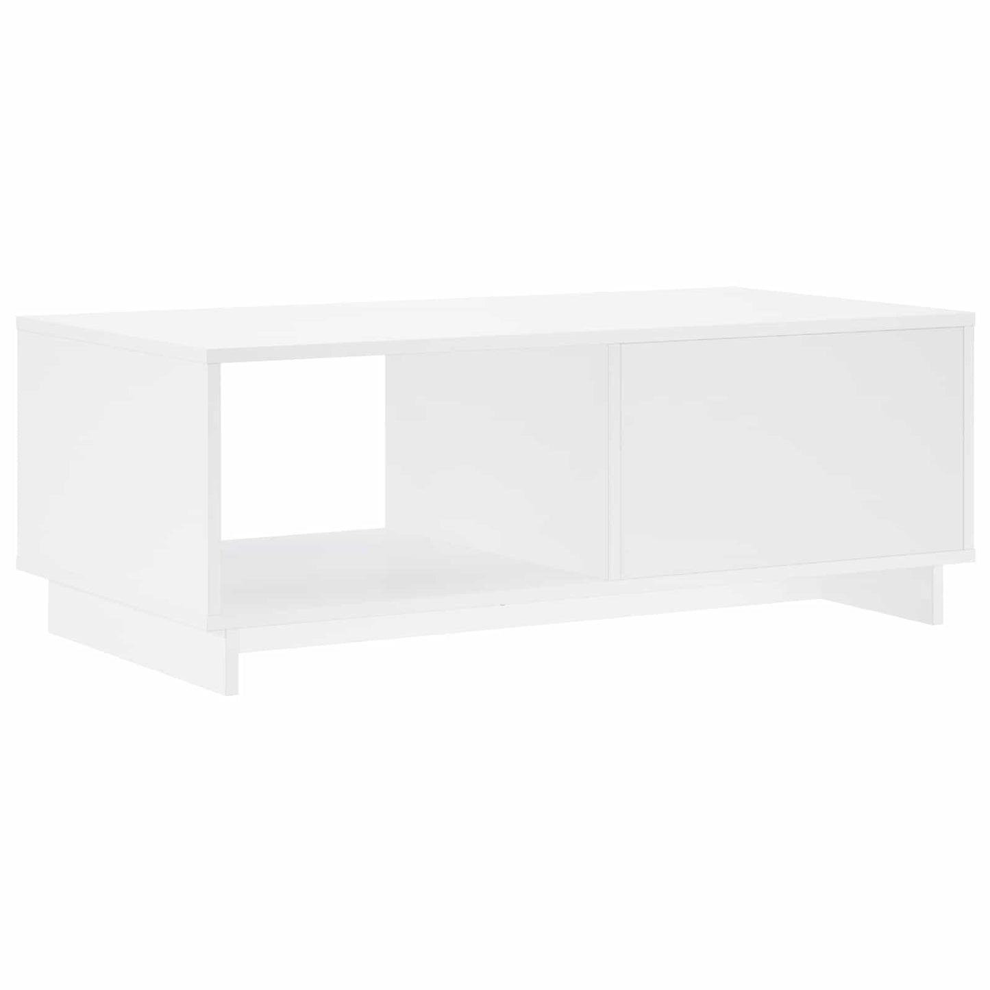 Coffee Table High Gloss White 95 x 50.5 x 35 cm Engineered Wood