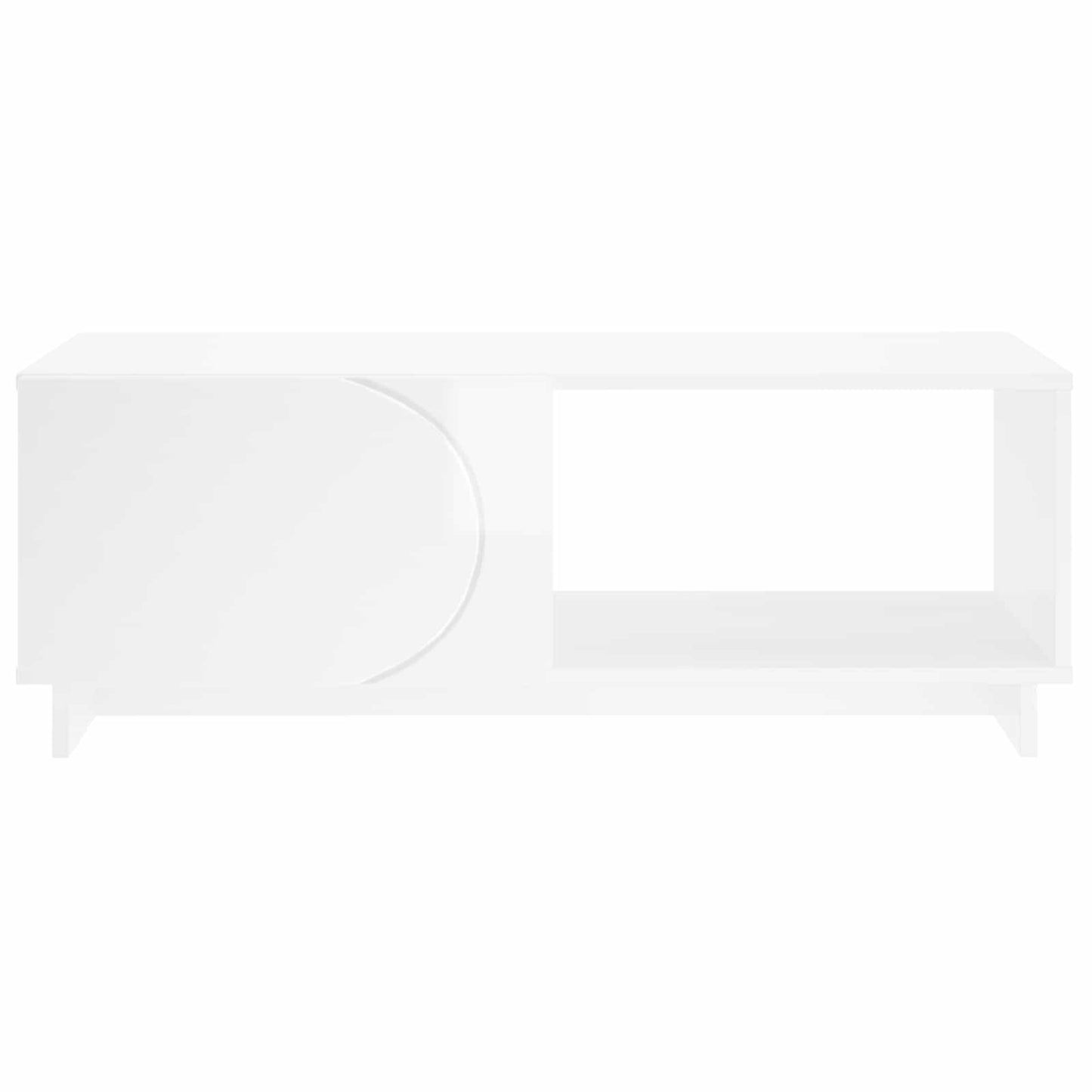 Coffee Table High Gloss White 95 x 50.5 x 35 cm Engineered Wood