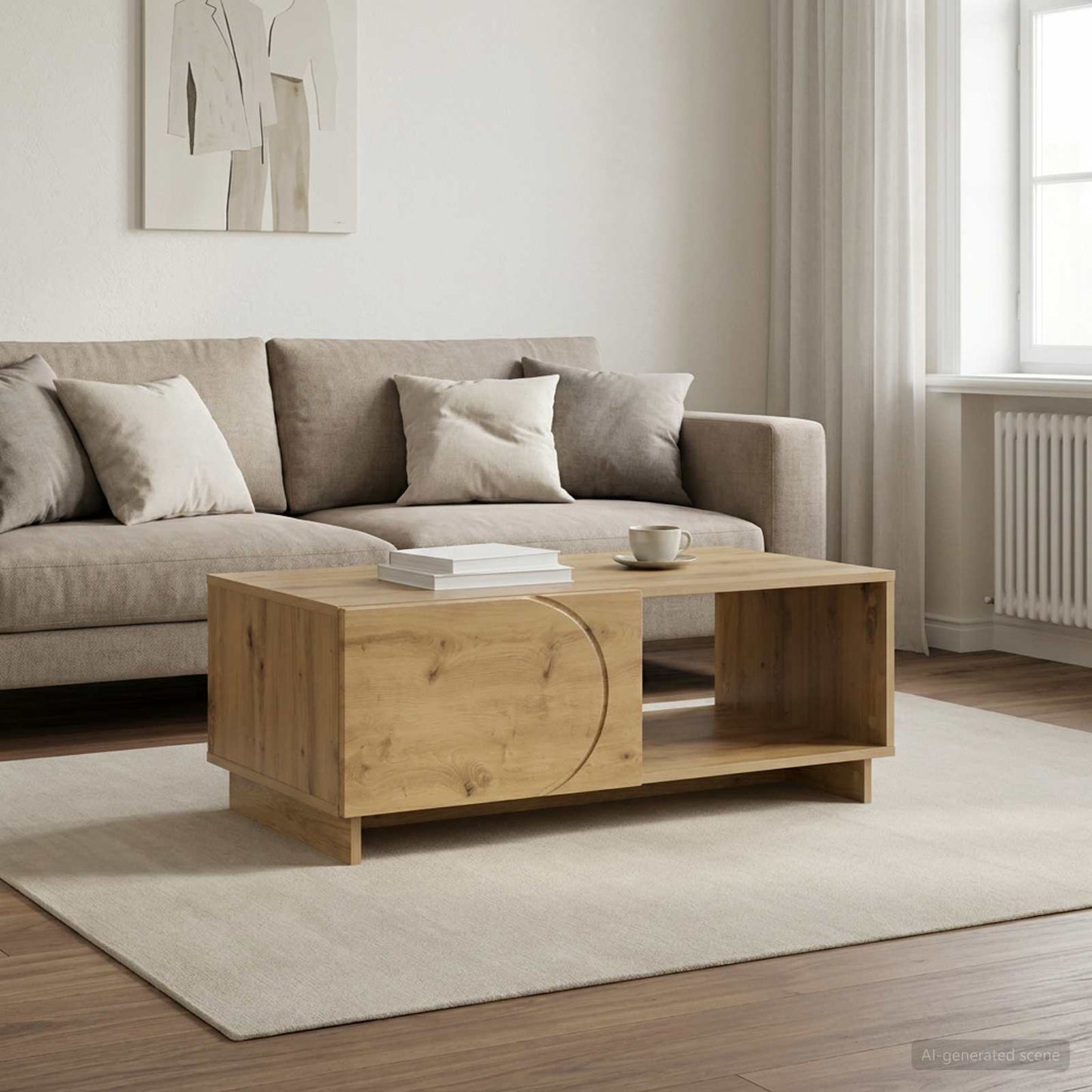 Coffee Table Artisan Oak 95 x 50.5 x 35 cm Engineered Wood