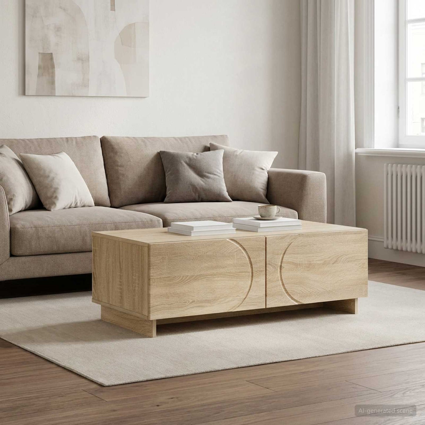 Coffee Table Sonoma Oak 102 x 50.5 x 35 cm Engineered Wood