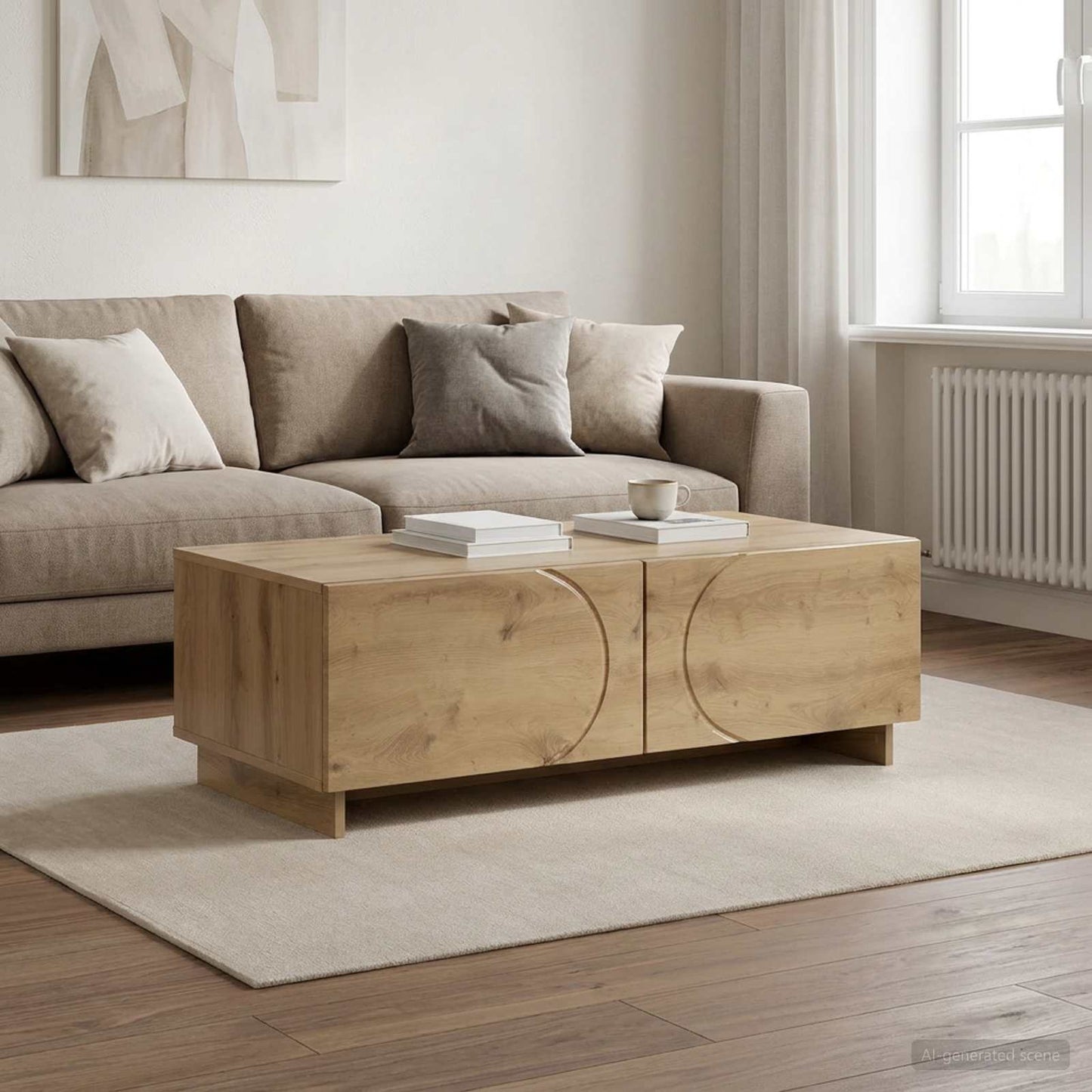 Coffee Table Artisan Oak 102 x 50.5 x 35 cm Engineered Wood