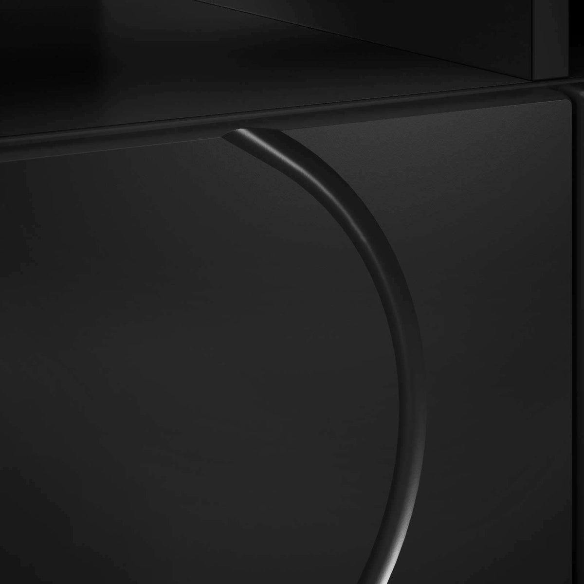TV Stand 60 x 34.5 x 40 cm Black Engineered Wood