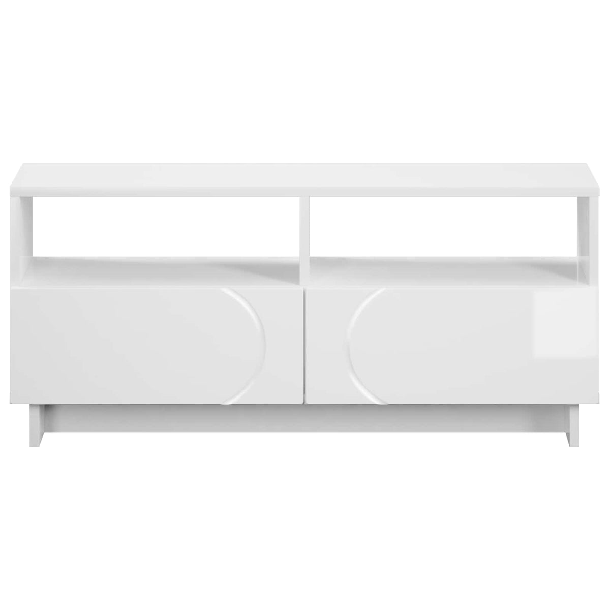 TV Stand 90 x 34.5 x 40 cm High Gloss White Engineered Wood