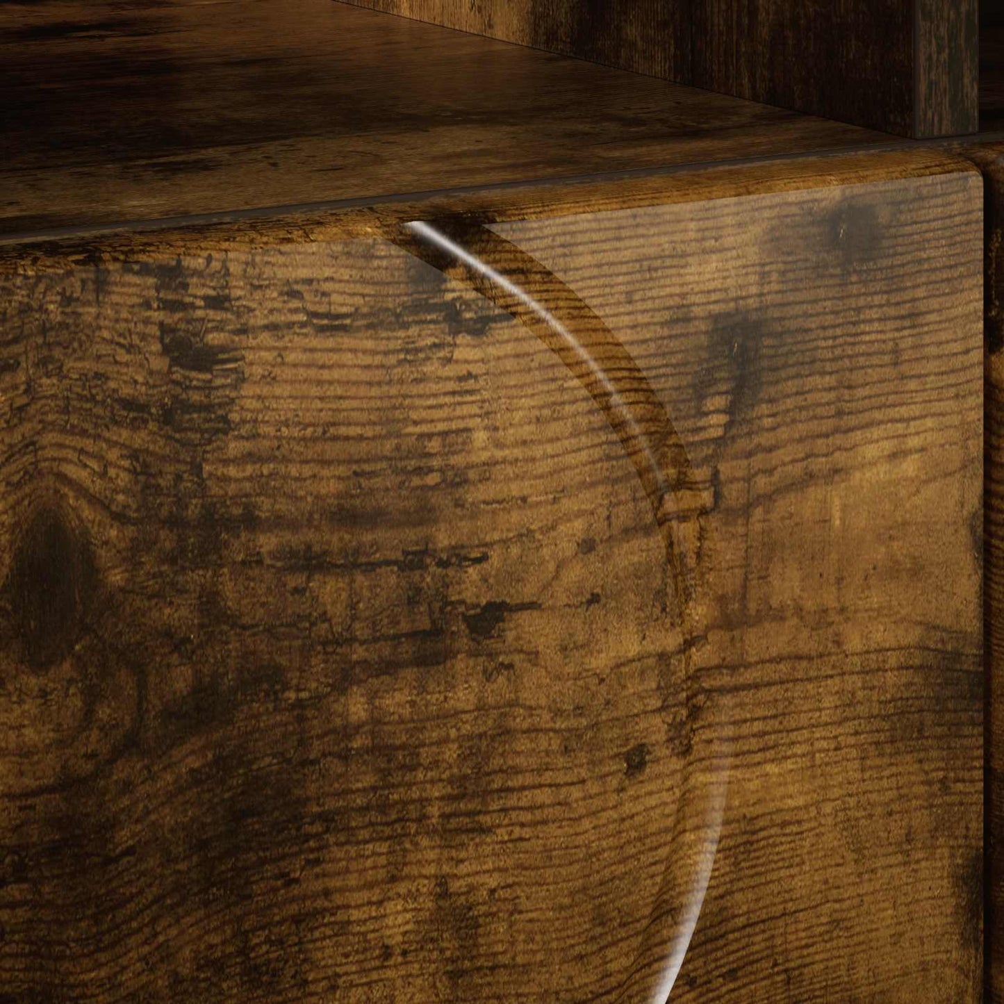 TV Stand 90 x 34.5 x 40 cm Smoked Oak Engineered Wood