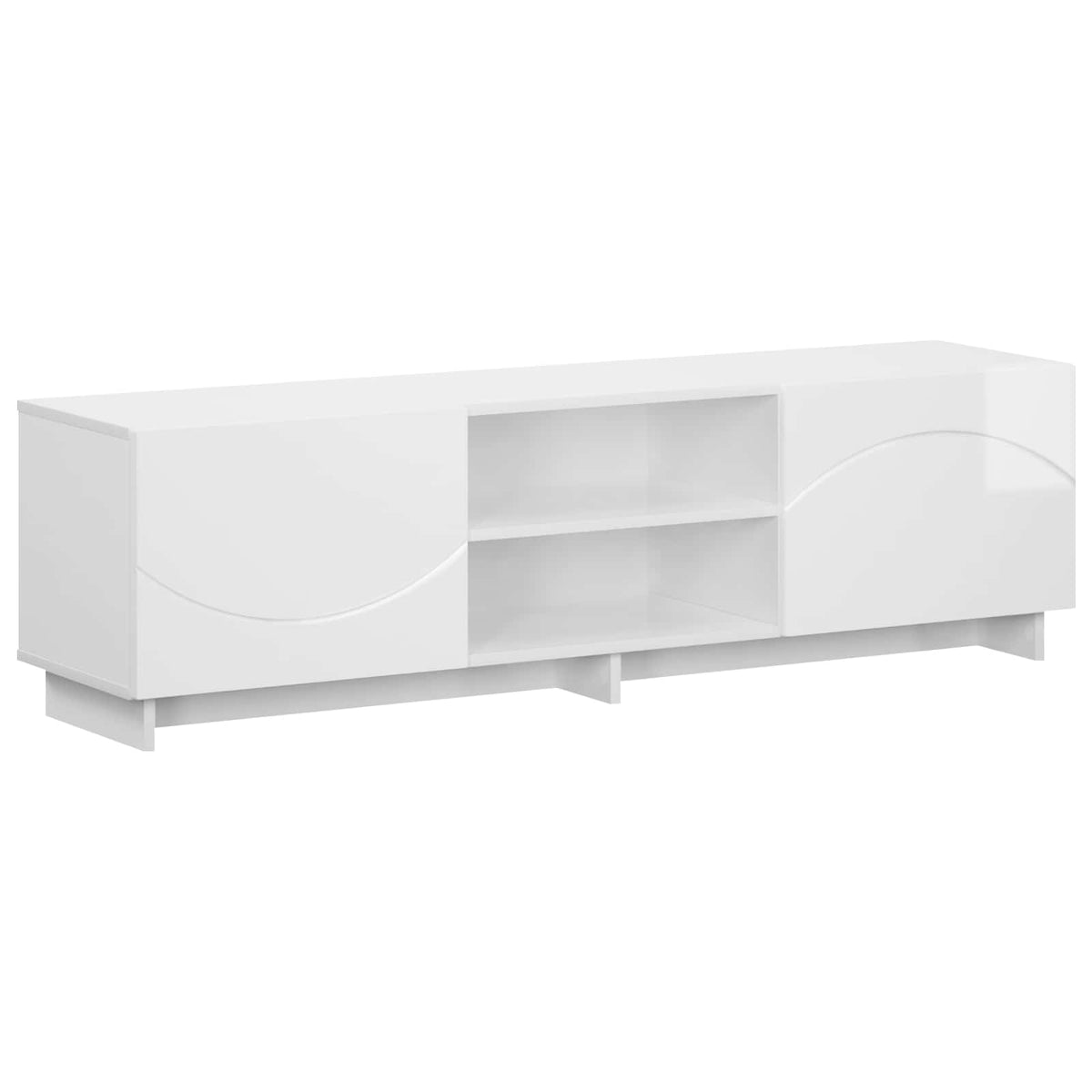 TV Stand 140 x 34.5 x 40 cm High Gloss White Engineered Wood
