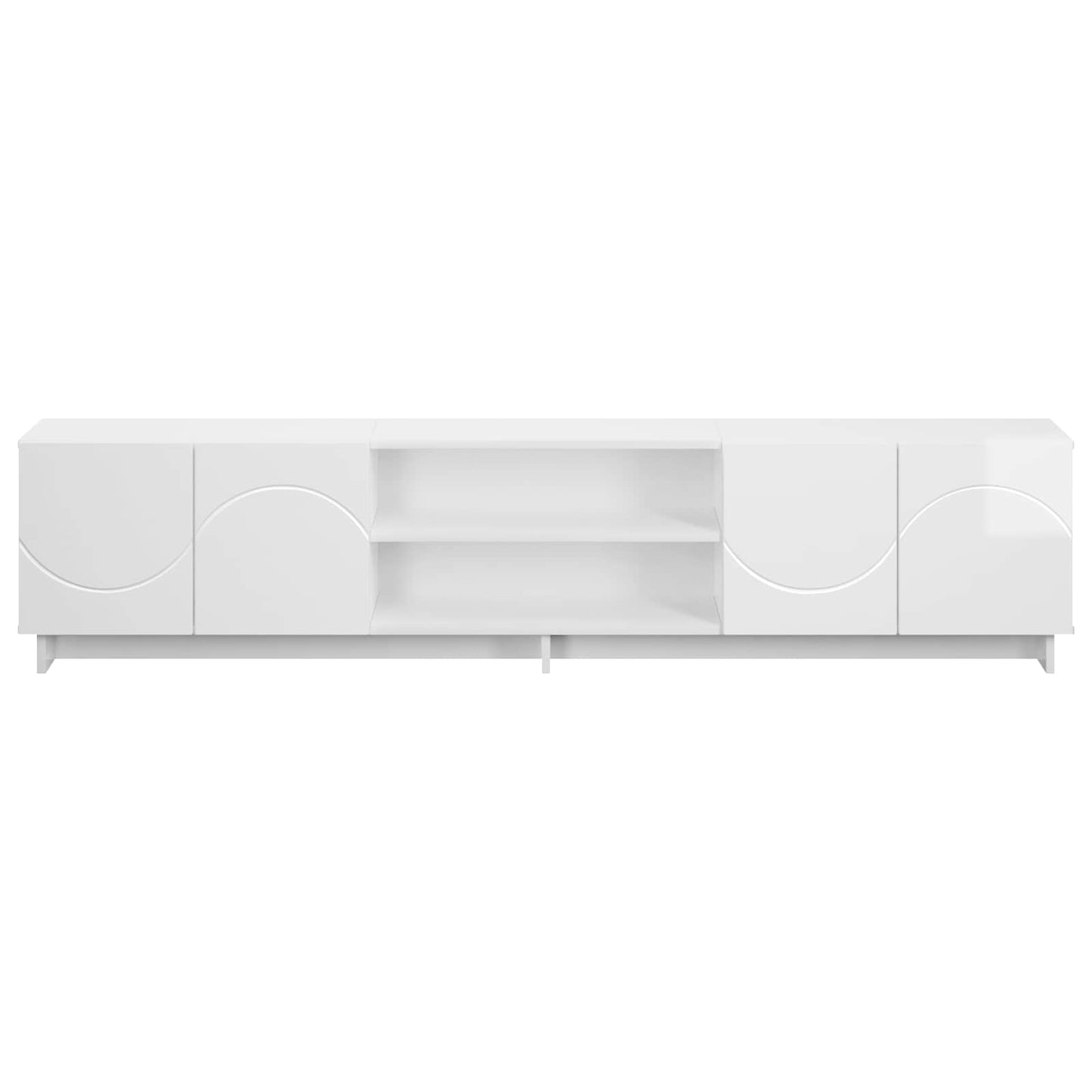 TV Stand 180 x 34.5 x 40 cm High Gloss White Engineered Wood