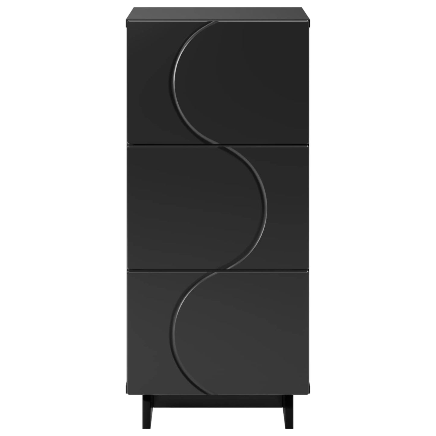 Sideboard Black 33.5 x 34.5 x 75 cm Engineered Wood