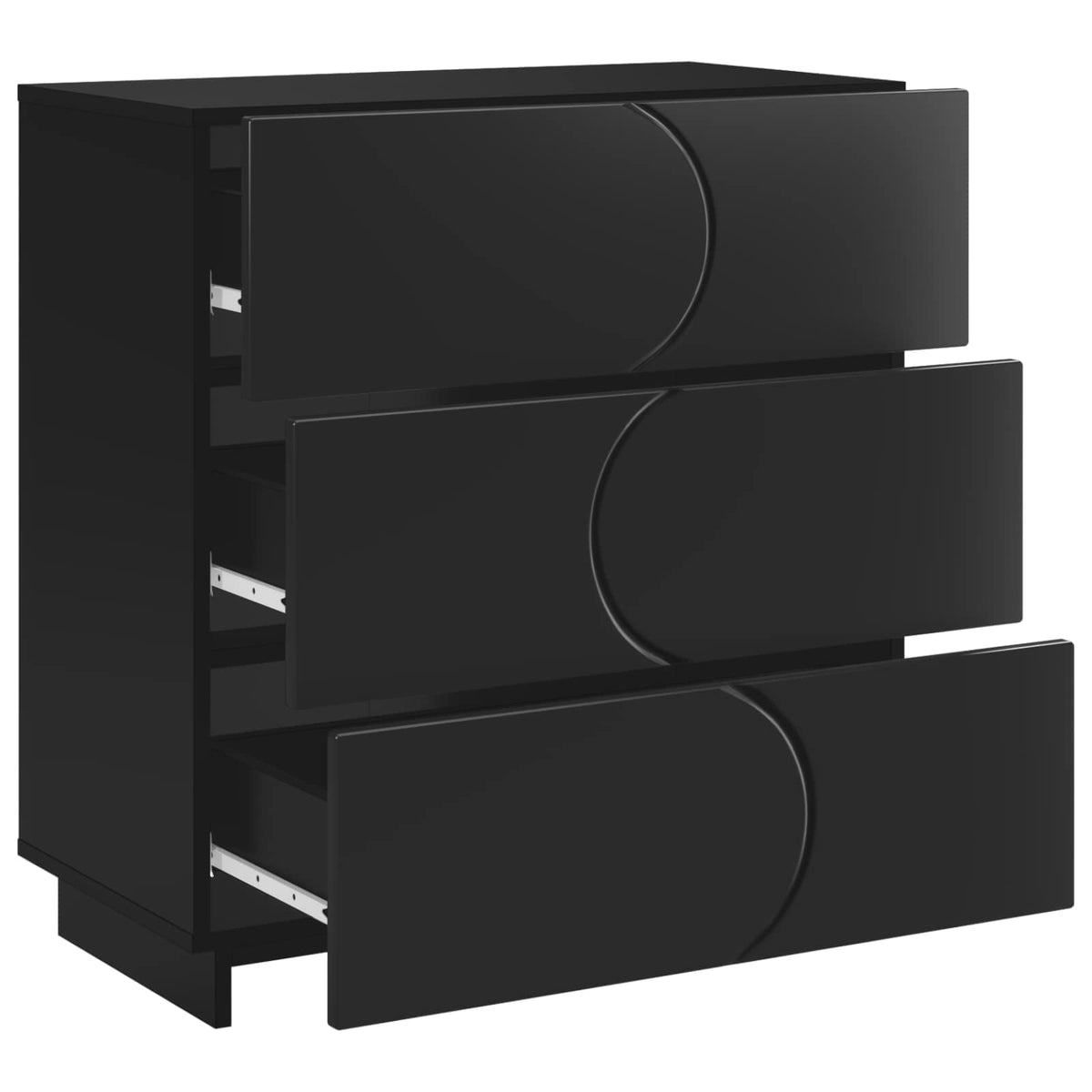 Sideboard Black 70 x 38 x 75 cm Engineered Wood
