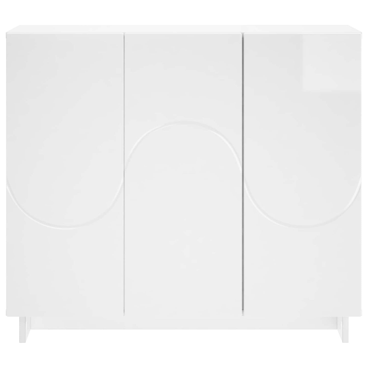 Sideboard High Gloss White 85.5 x 31 x 75 cm Engineered Wood