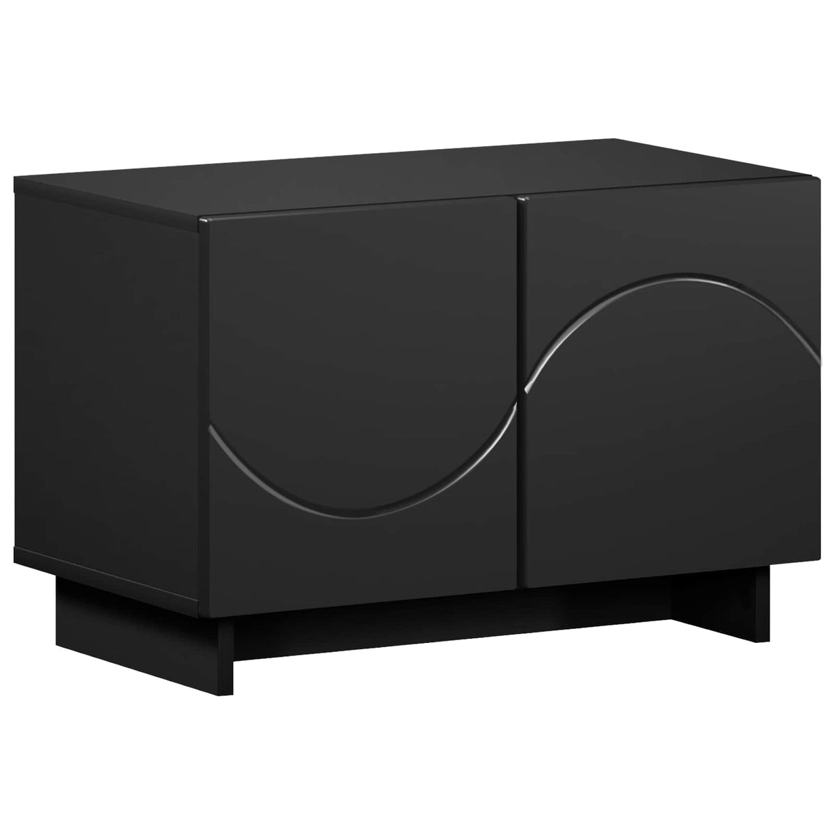TV Stand 60 x 34.5 x 40 cm Black Engineered Wood
