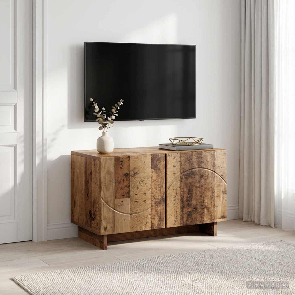 TV Stand 60 x 34.5 x 40 cm Old Wood Engineered Wood