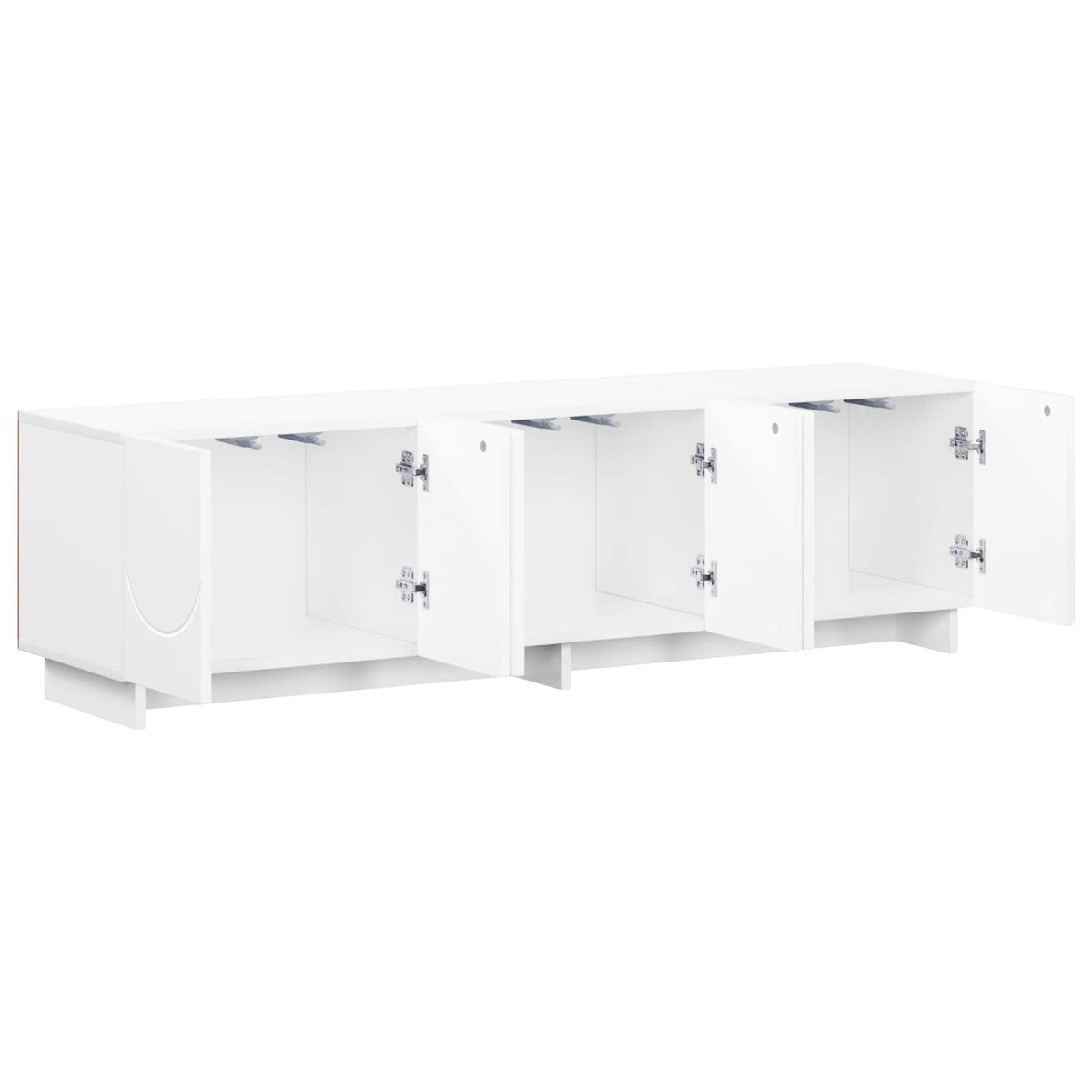 TV Stand 140 x 34.5 x 40 cm High Gloss White Engineered Wood