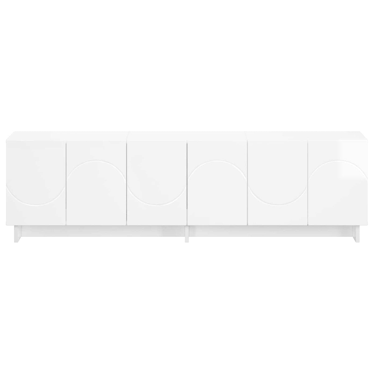 TV Stand 140 x 34.5 x 40 cm High Gloss White Engineered Wood