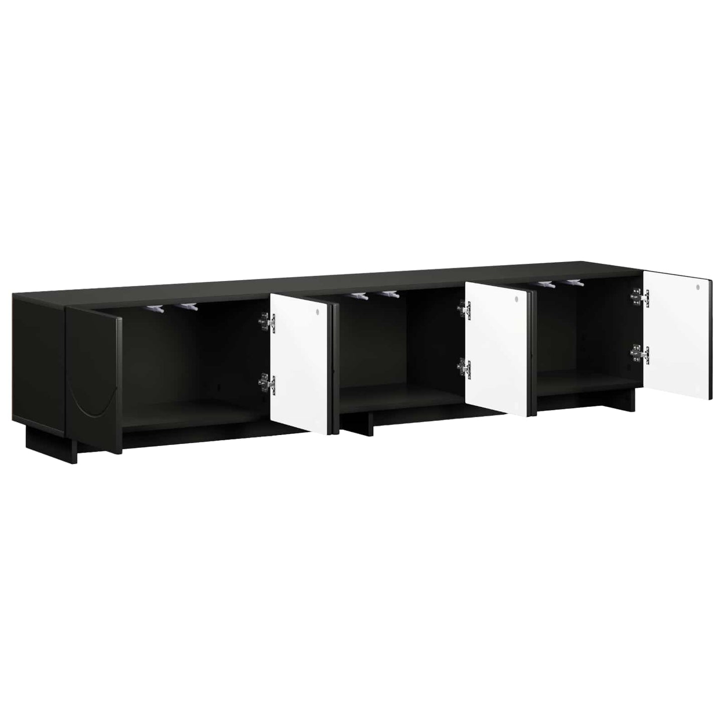 TV Stand 180 x 34.5 x 40 cm Black Engineered Wood
