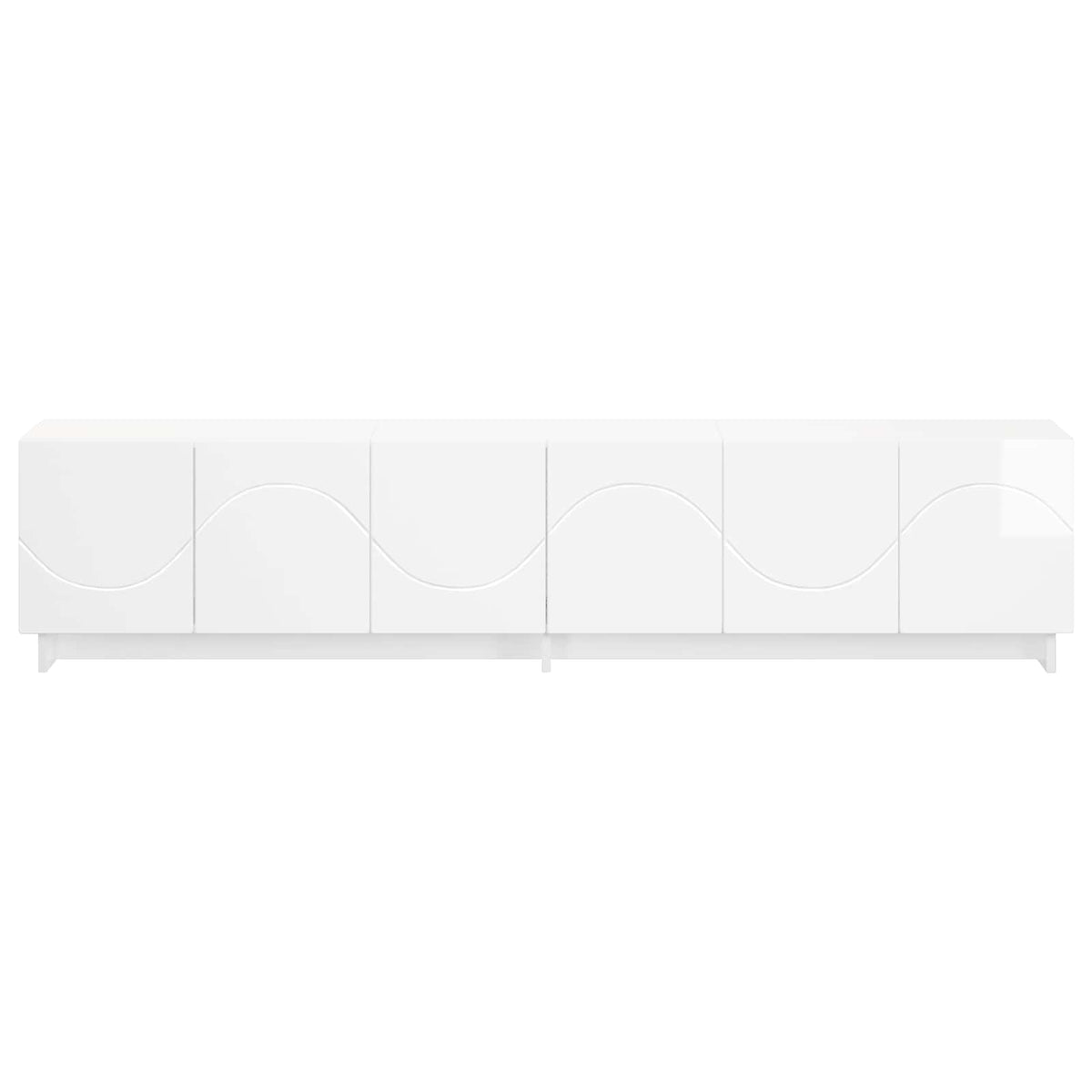 TV Stand 180 x 34.5 x 40 cm High Gloss White Engineered Wood