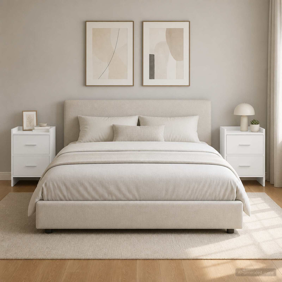 Bedside Tables 2 pcs White 40 x 30 x 60 cm Engineered Wood