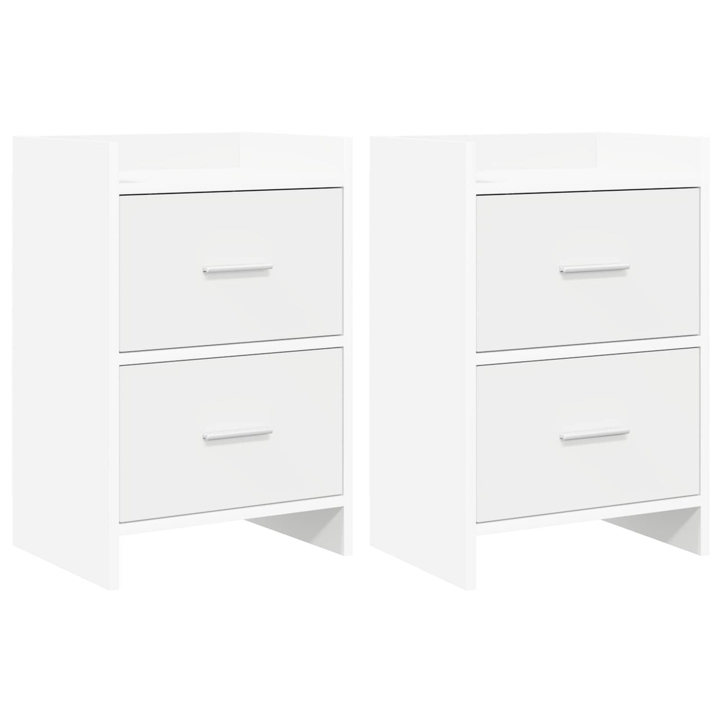 Bedside Tables 2 pcs White 40 x 30 x 60 cm Engineered Wood