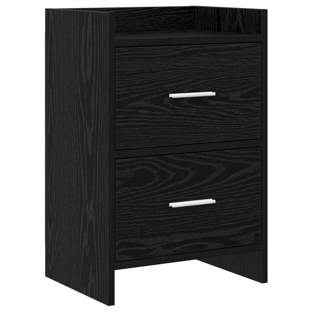 Bedside Tables Black Oak 40 x 30 x 60 cm Engineered Wood