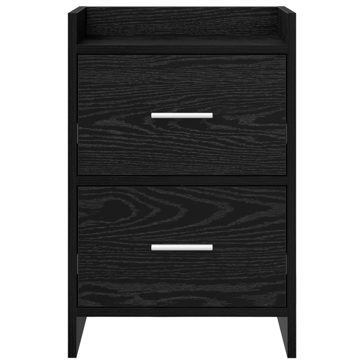 Bedside Tables Black Oak 40 x 30 x 60 cm Engineered Wood
