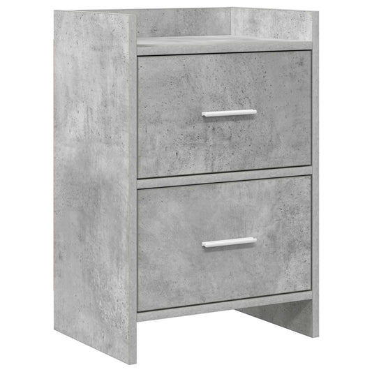 Bedside Tables Concrete Grey 40 x 30 x 60 cm Engineered Wood