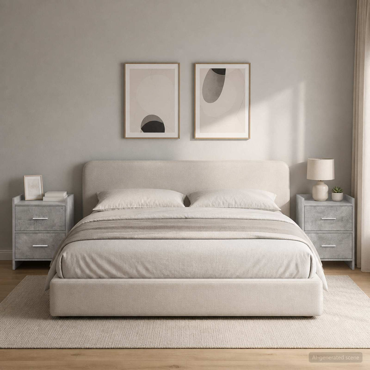 Bedside Tables 2 pcs Concrete Grey 40 x 30 x 60 cm