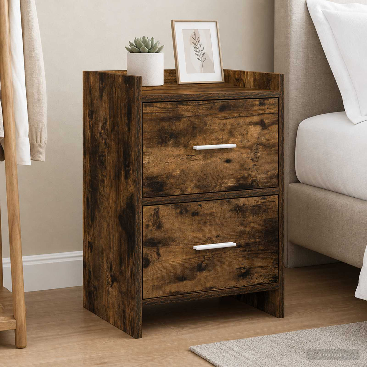 Bedside Tables Smoked Oak 40 x 30 x 60 cm Engineered Wood
