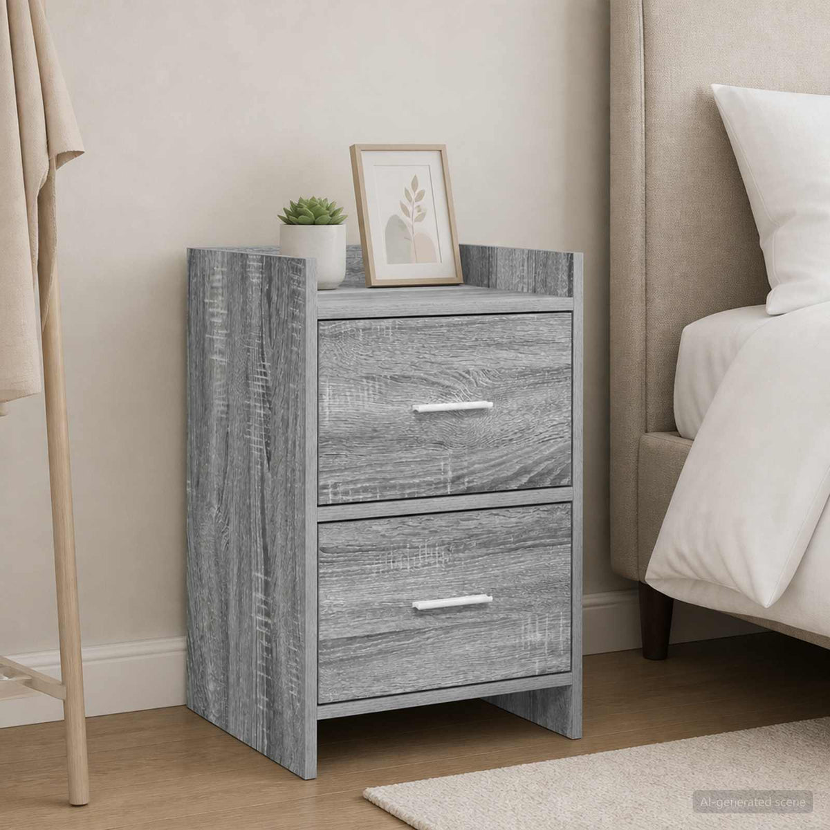 Bedside Tables 2 pcs Grey Sonoma 40 x 30 x 60 cm